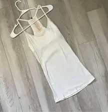 Abercrombie & Fitch Tank Top long ribbed womens Cream large vintage y2k kidcore