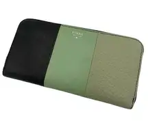 Fossil Tri-Color Blue Mint Green Full Zip Wallet