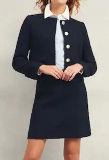 TALBOTS Wool Blend Black Pencil Skirt Womens 12 Academia Preppy Office Classic