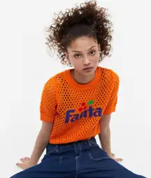 🧡🍑Bundle Deal Super Cute Orange Fanta cropped knitted shirt with Bathing Suit
