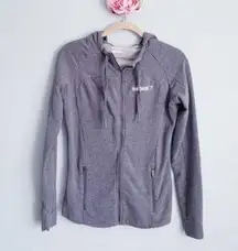 ‎Gymshark Gray Fit Full Zip Athletic Hooded Jacket