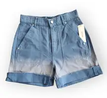 BDG Urban Outfitter's Blue Ombre High waisted Cargo Shorts S