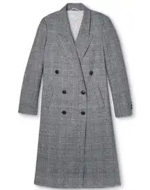 Nili Lotan x Target Gray Women’s Plaid Double Breasted Overcoat XXS