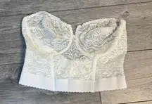 Vintage Adonna White Lace Corset Style Size 42D