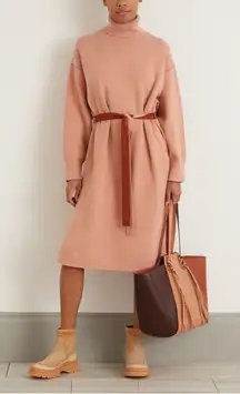 Proenza‎ Schouler White Label Cotton Cashmere Blend Midi Sweater Dress Sz SMALL