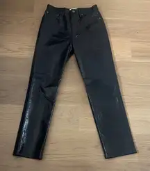 Agolde patent navy leather pants