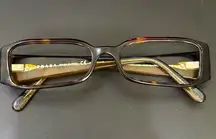 PRADA VPR 16G 766-101 Brown Tortoise Shell 53-17-135 Rectangular Eyeglass Frame