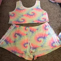 COPY - Super Cute Rainbow Tie-Dye Matching Set