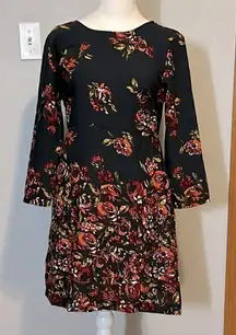 Abercrombie & Fitch Floral Ombre A Line Mini 3/4 Sleeve Dress Size S‎ BIN D