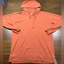 Size M Orange Hooded Oversized Sweatshirt