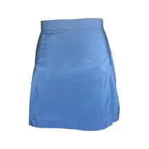 COS A-Line Blue Pleated Reflective Mini Skirt Size Small