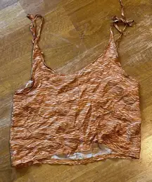 Rust Zebra Print Pattern Camisole Top