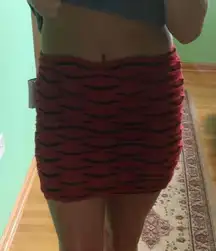 Red And Black Skirt