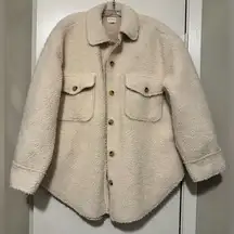 Ellison Sherpa cream jacket suede lined size L