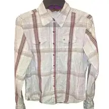Aura Women's Wrangler Pearl Snap Western Rodeo Shirt Size Medium Rodeo