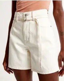 Abercrombie High Rise Loose Denim Short