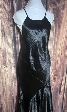 Express Prom Dress Sz Small Silky Party Sexy Formal Mermaid Open Back slip