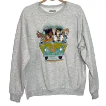 Scooby-Doo Gray Long Sleeve Sweatshirt Size Large