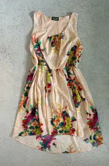 Floral Print Sleeveless High Low Dress Lightweight Casual Spring‎ Summer