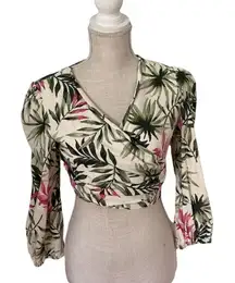 Gal Meets glam Stevie Palm Print Top 6