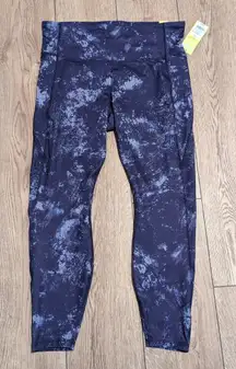 🆕 All in motion Plus XXL Purple Cosmic Galaxy‎ Leggings Contour High rise NWT