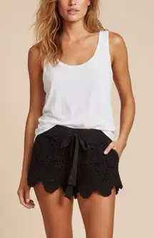 Letarte Black Crochet Swimwear Shorts Size Large NWT