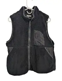 Womens Maurices Black Fleece Vest Size XL