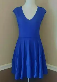 NEW Eight Sixty Cobalt Blue Flared Jersey Skater Dress from Modcloth Size Large