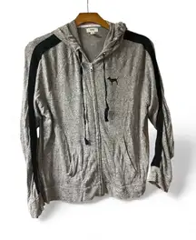 Women's Pink Soft light weight Gray Zip-Up Hoodie