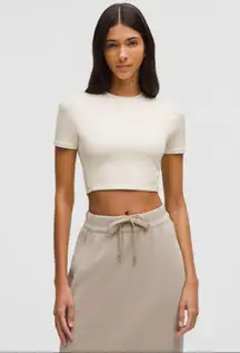 Lululemon Nulu Crewneck Wundermost Ultra-Soft Cropped T-Shirt