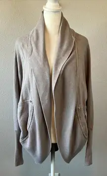 Aritzia Wilfred Open Front Studded Cocoon Style Cardigan Beige Size XS