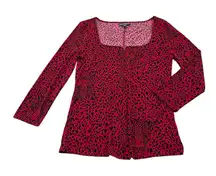 3/$15 BOLD ELEMENTS leopard blouse