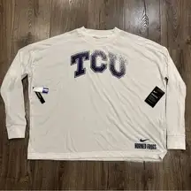 NEW NIKE Breathe TCU Horned Frogs Long Sleeve DRI-FIT T Shirt Women's XL $50