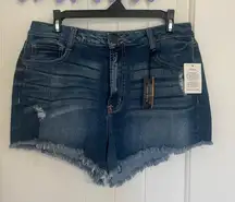 NWT | Charlotte Russe‎ Refuge women’s hi rise cheeky vintage style denim shorts