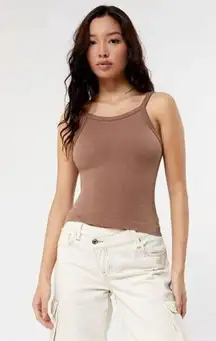 PacSun 5/$35       Contour Womens Tank Top Sz M Brown Seamless Longline