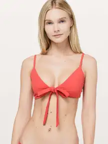 Lululemon Tied to Tide‎ Swim Top Poppy Coral Size 8 Brand New Resort Travel Pads