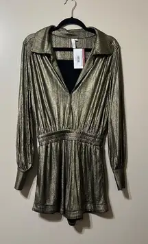 NWT Metallic Romper 