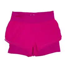 Xersion Women's Quick-Dri Double Layered Pull On Running Short Hot Pink Size XXL