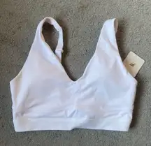 white sports bra