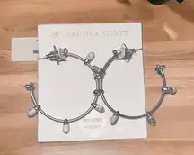 Kendra Scott NWT!  Freida Rhodium Plated Hoop Earrings