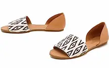 Madewell Thea Diamond ikat sandals -10   brown, black and off-white Thea diamond ikat print Dorsay sandals in a size 10…calf hair leather combo. Previously loved, with some scuffs/wear (mostly on back of heel as shown) but still plenty of life left i