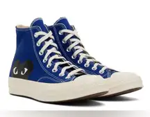 COMME des GARÇONS PLAY Blue Converse Edition Half Heart Chuck 70 Sneakers