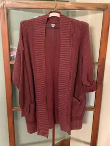 Aerie Oversized Blue Cardigan Sweater | Cozy Chunky Knit | Size XS