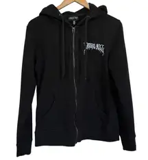 Dolls Kill Current Mood Black & White Crew Zip Up Hoodie - Women’s Size M