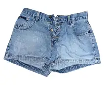 Vintage  Low-Rise Y2K Button-fly Size 9 Light Wash DenimShorts
