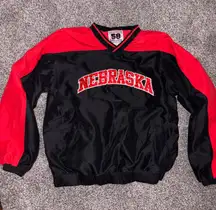 Vintage Nebraska Cornhuskers Pullover Jacket Windbreaker Red 58 Sports 