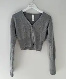 Alo Yoga ALO LIKE NEW Gray Cashmere Jet Set Cardigan and Pants S