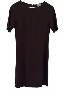 C&C California black seam front short sleeve sheath dress small