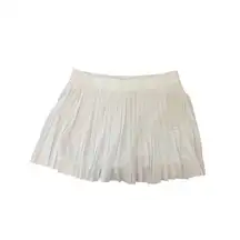 Athleta Match Point Pleated Skort White Lightweight Stretch Size L NWT