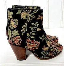 Rag Bone Floral Jacquard Booties Ankle Boots